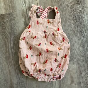 Baby Boden 12/18 pink cord bubble romper
